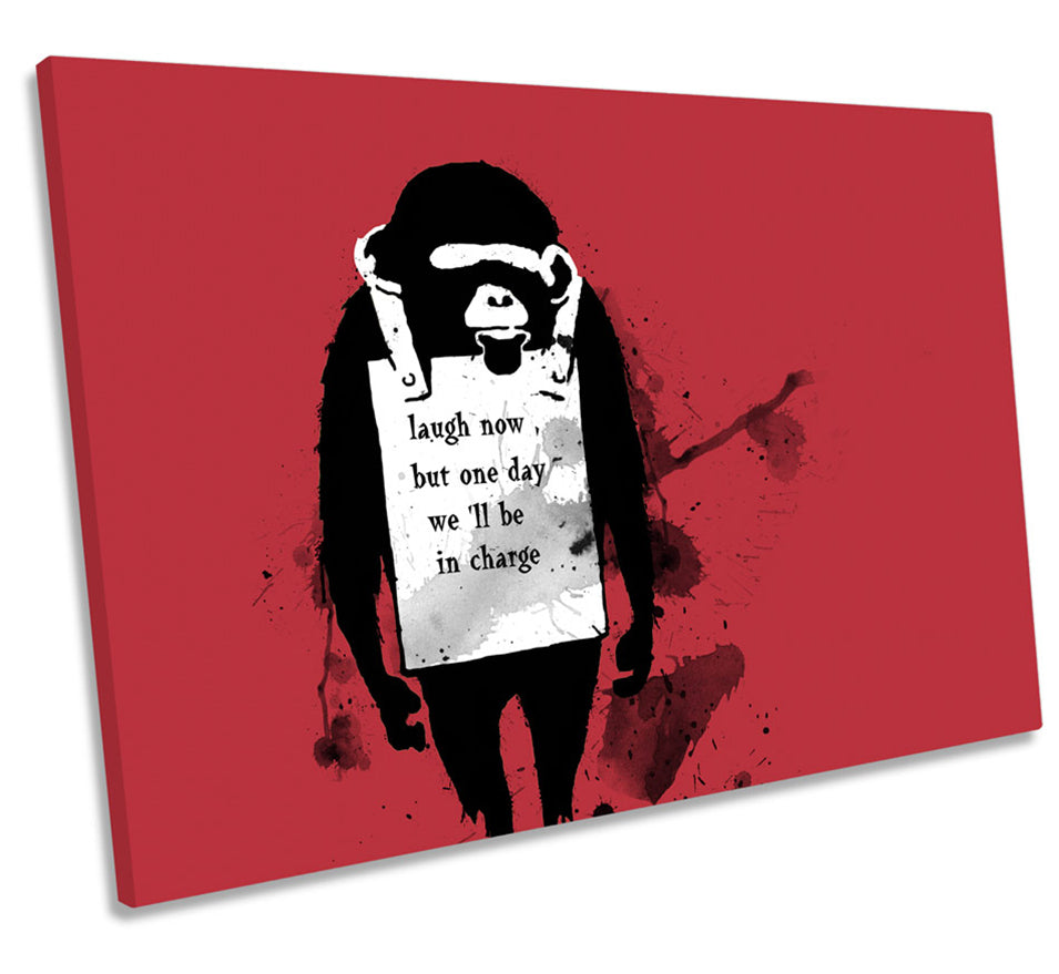 Banksy Laugh Now Monkey