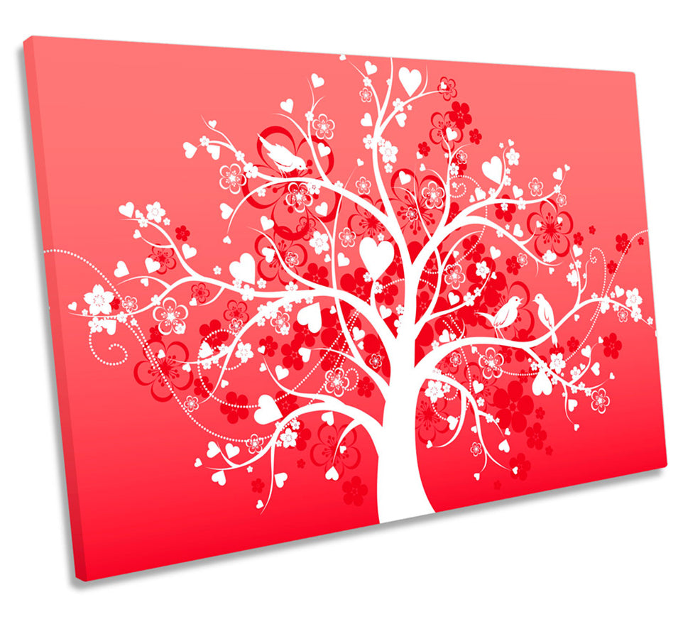 Floral Modern Tree Red