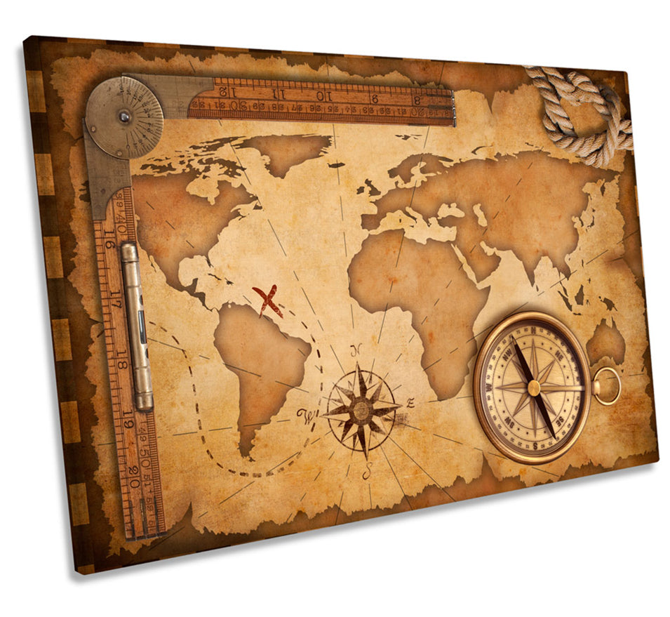 World Map Old Treasure