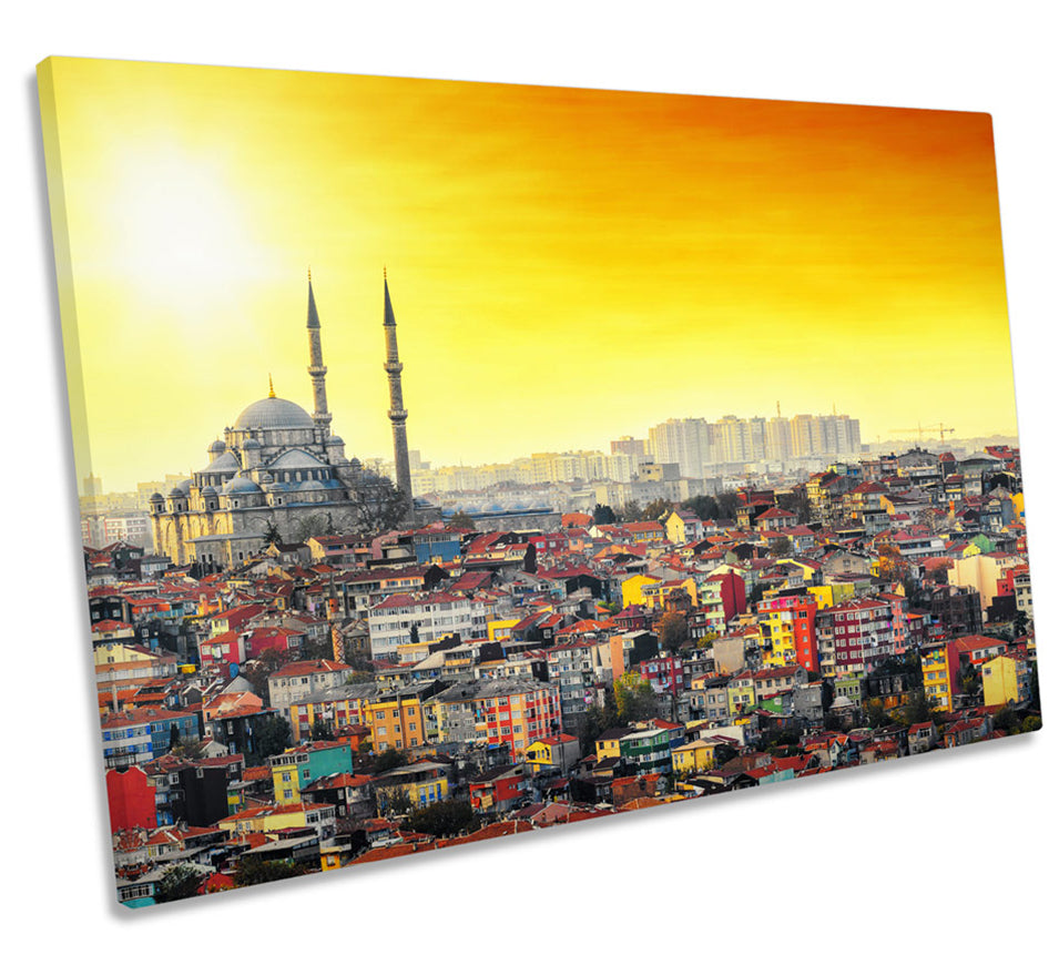 Istanbul Mosque Sunset Skyline