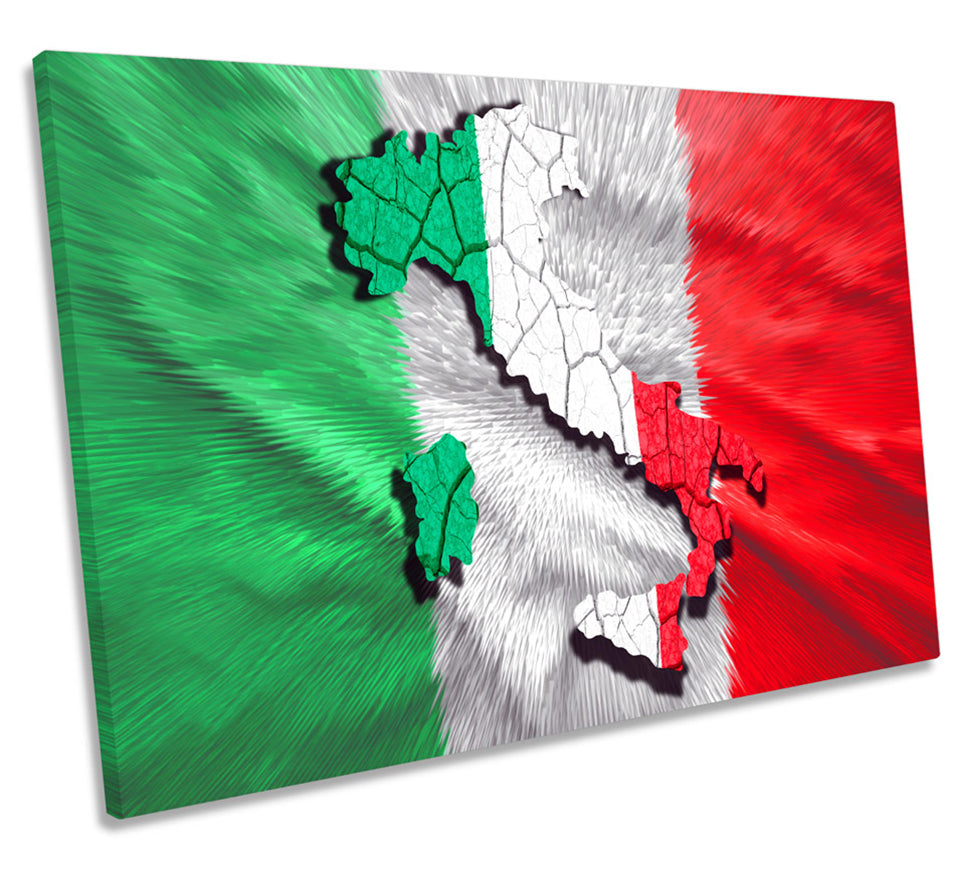 Map of Italy Flag