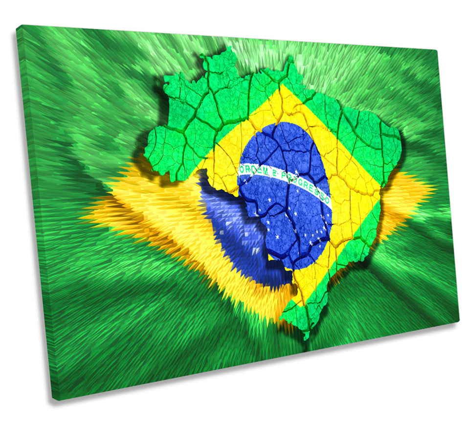 Map of Brazil Flag