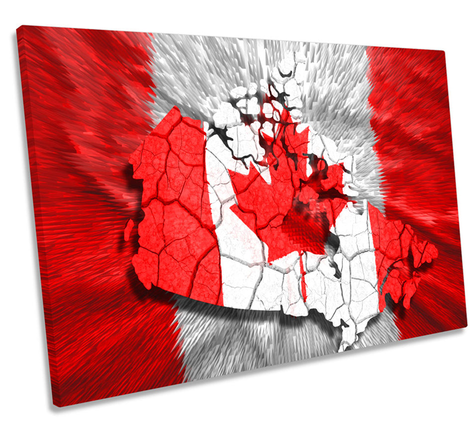 Map of Canada Flag