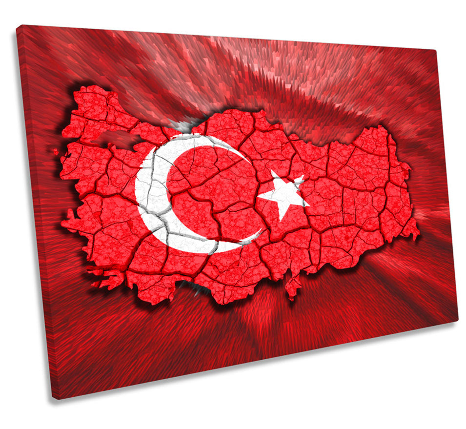 Map of Turkey Flag