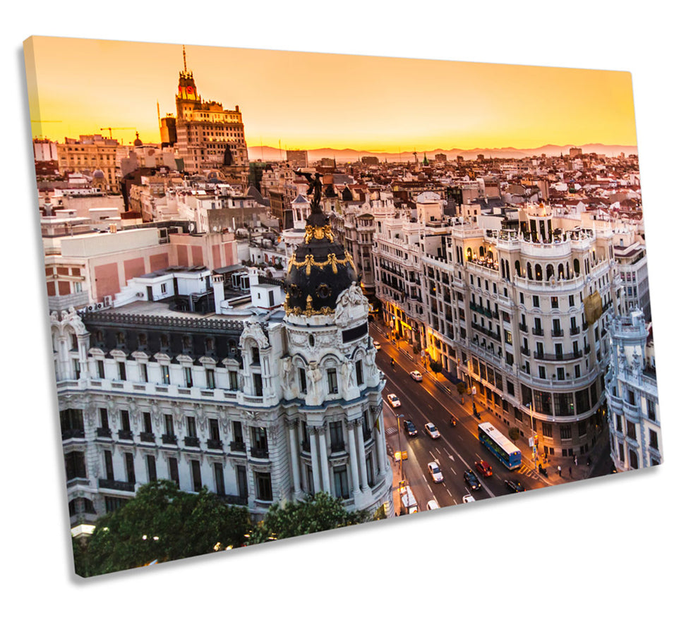Madrid City Sunset Spain