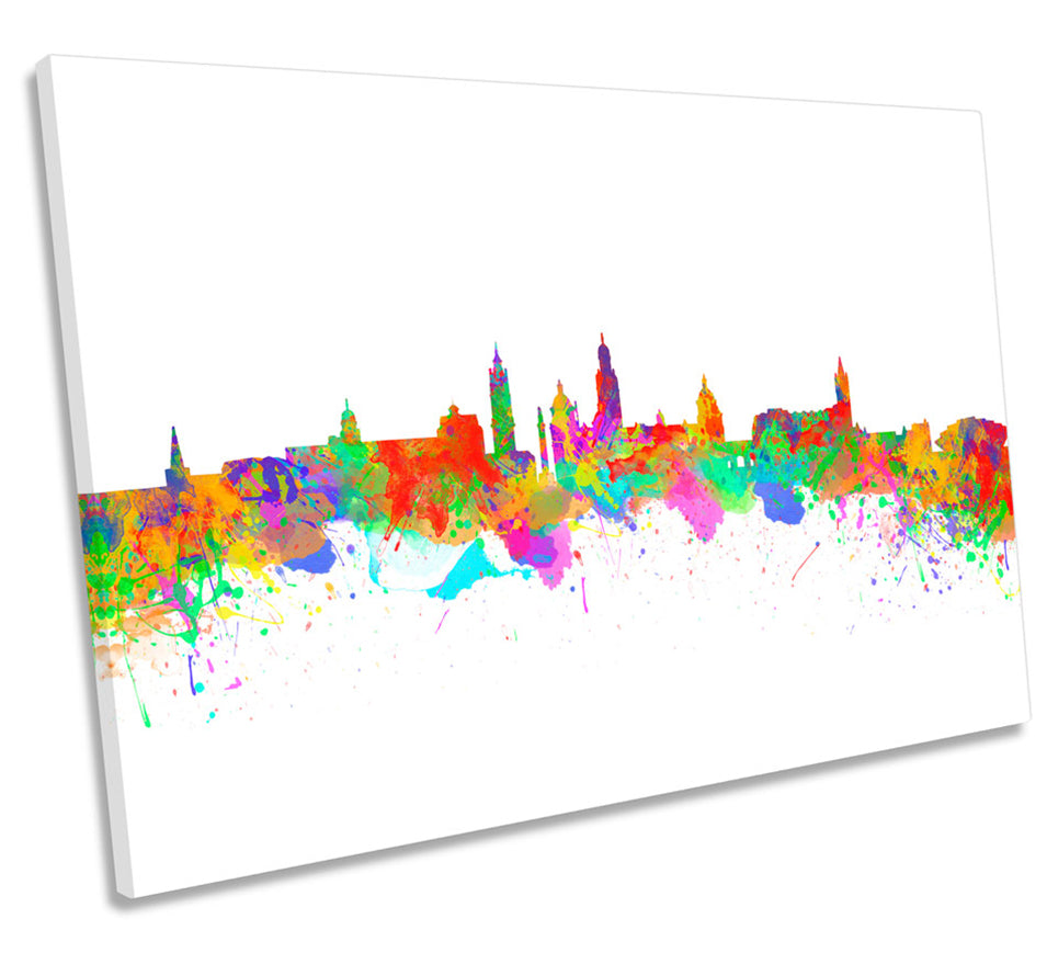 Glasgow City Skyline Watercolour
