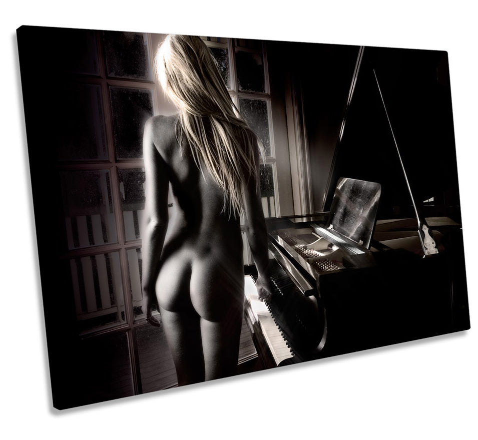 Sexy Nude Piano Lady