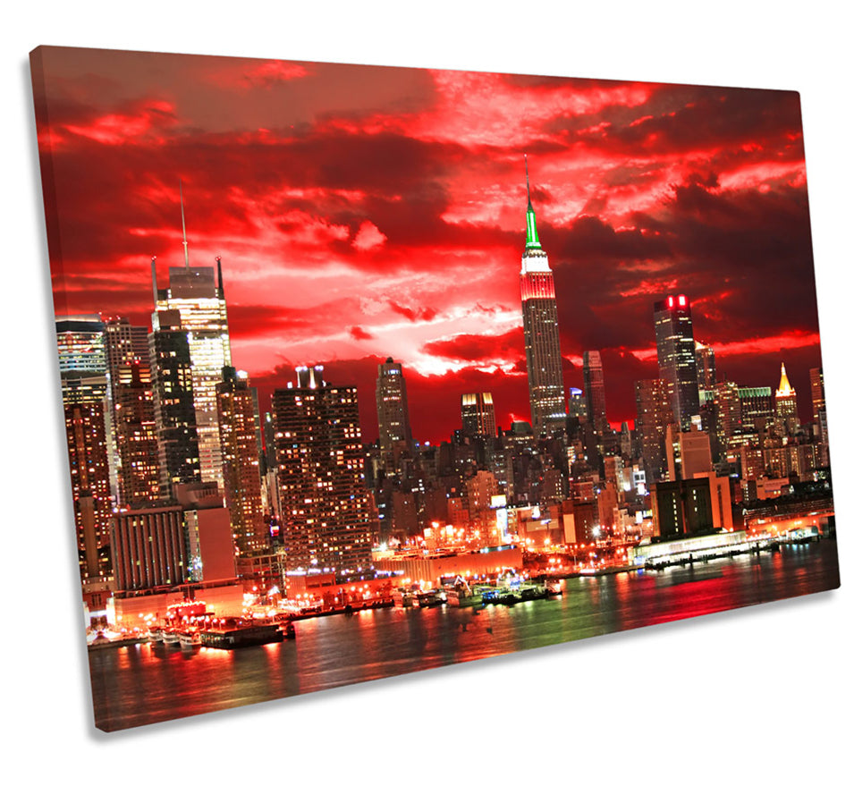 New York City Red Sunset