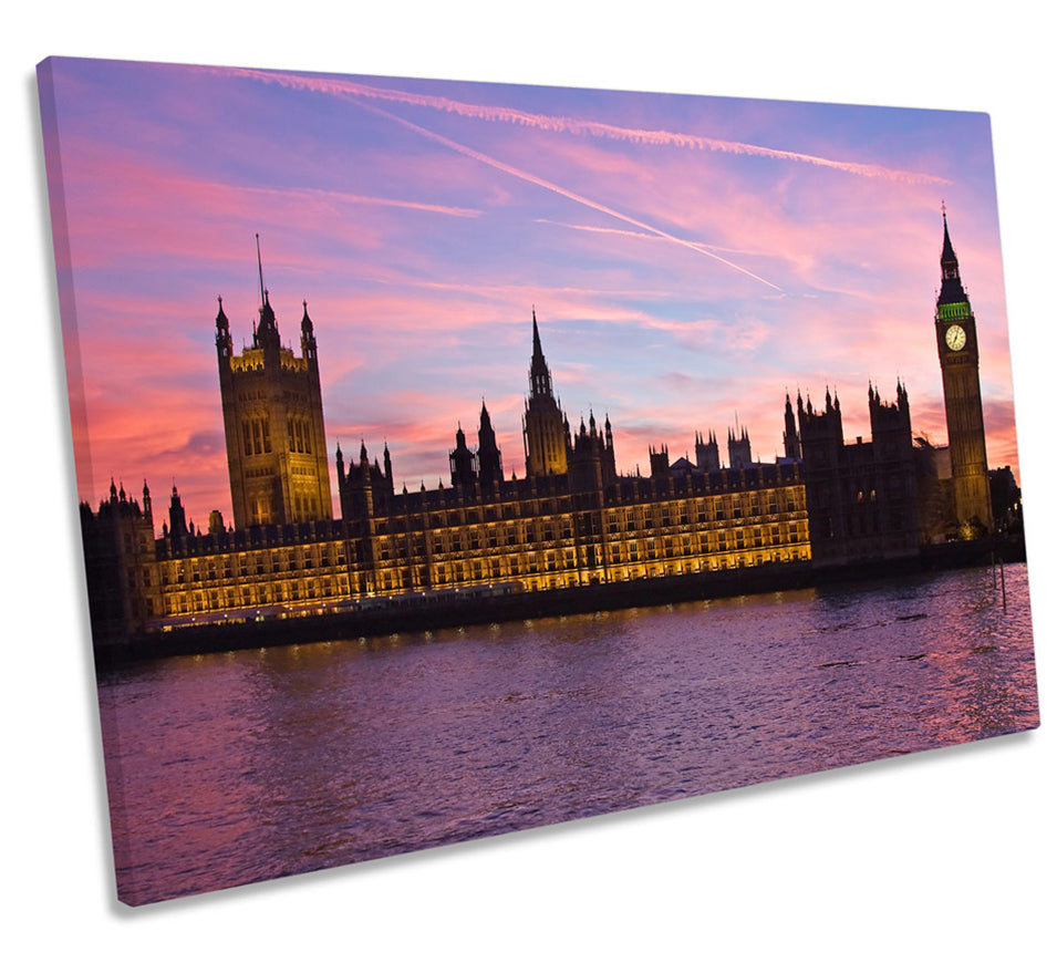 London Houses Parliament Sunset