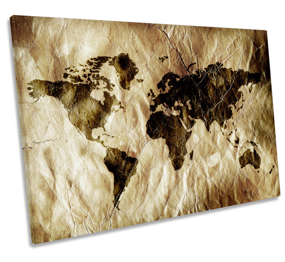 Map of the World Grunge Design