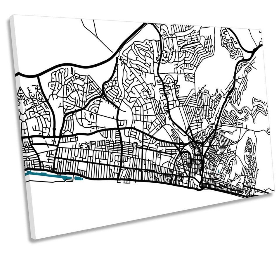 Brighton Map City Minimalistic Modern