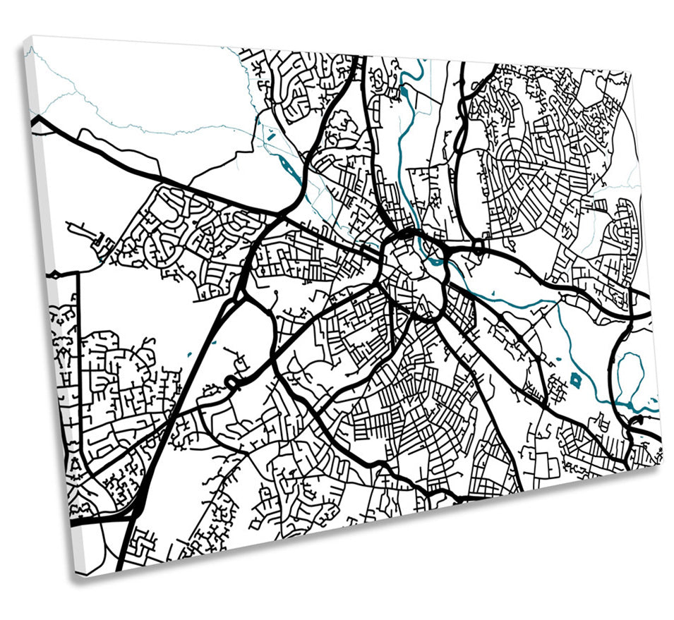 Derby Map City Minimalistic Modern