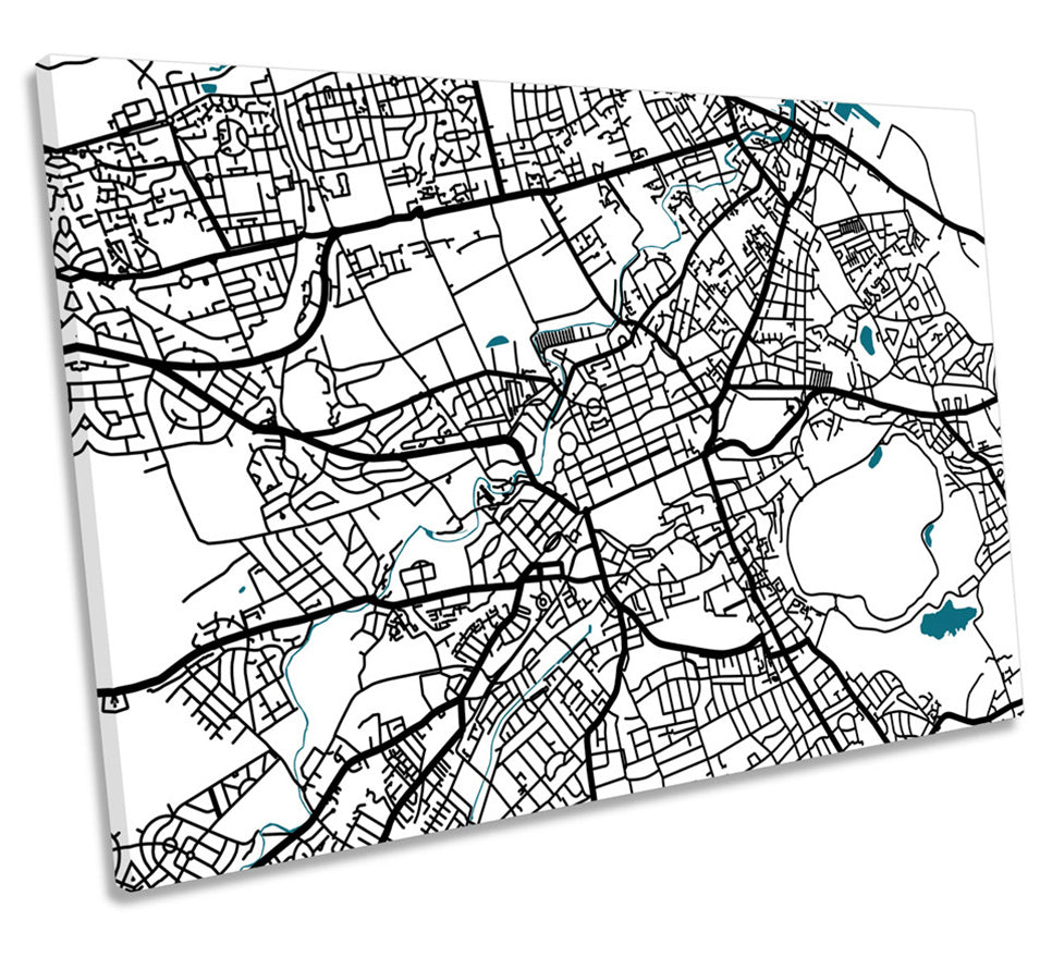 Edinburgh Map City Minimalistic Modern