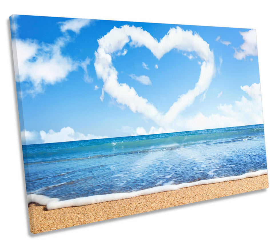 Love Heart Cloud Beach