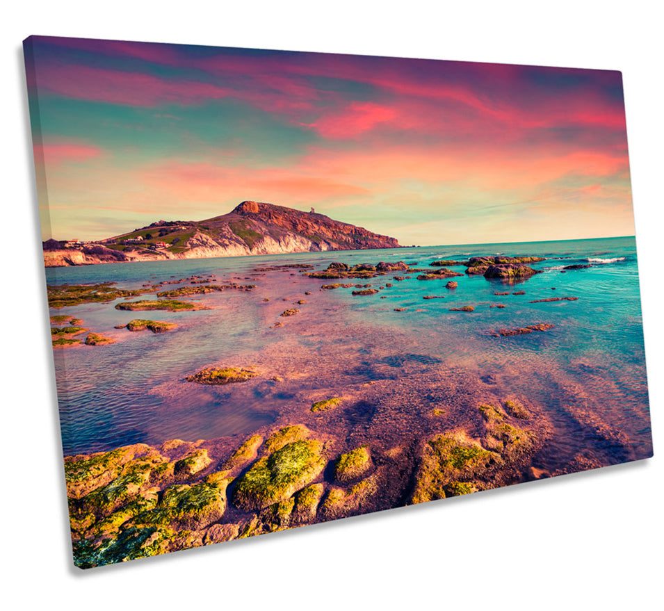 Sicily Italy Sunset Seascape
