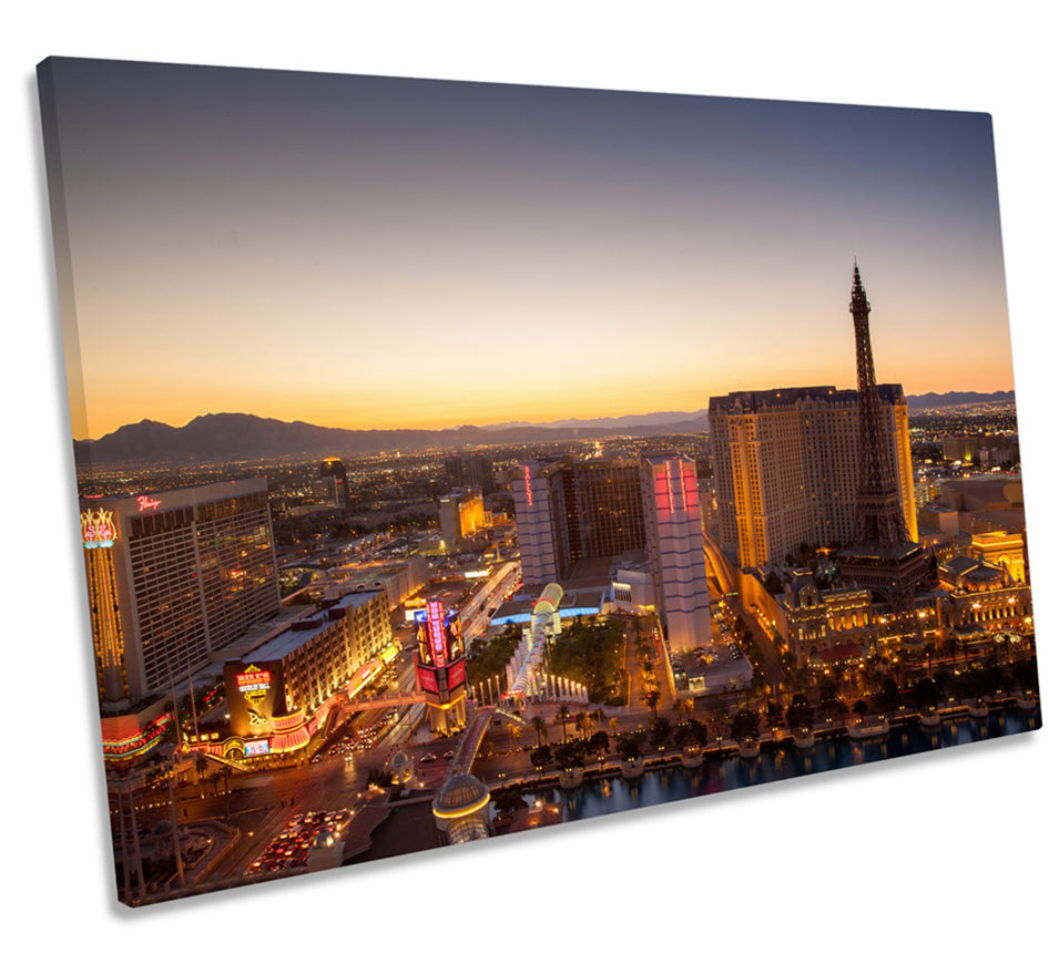 Las Vegas Strip Sunset Skyline