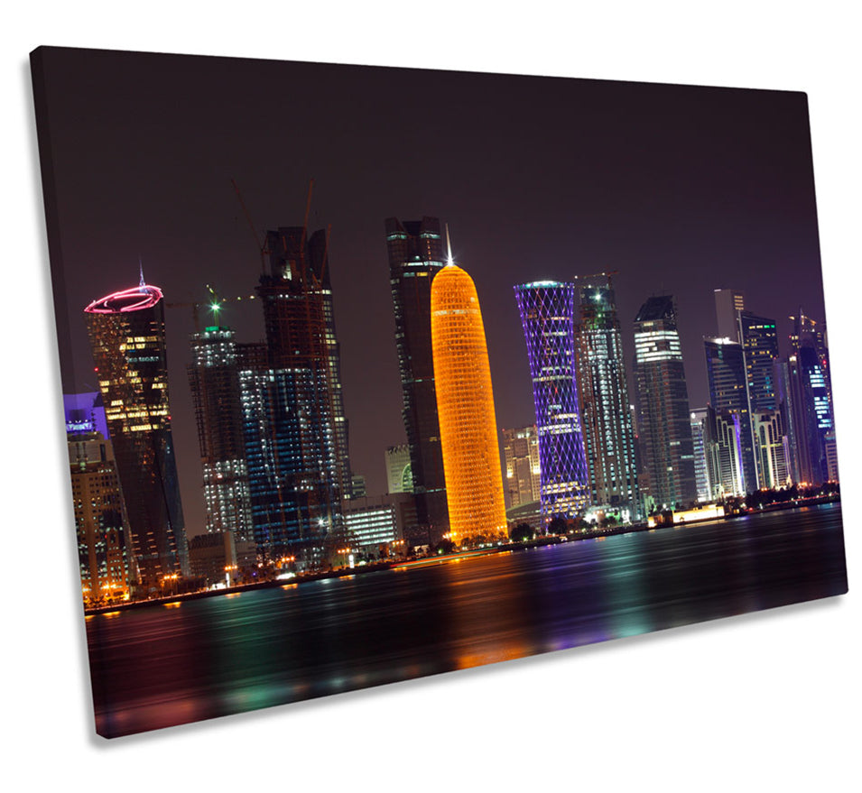 Doha City Skyline Night
