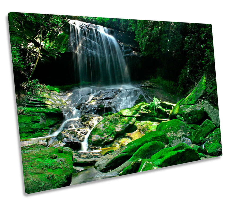 Waterfall Rain Forest Green