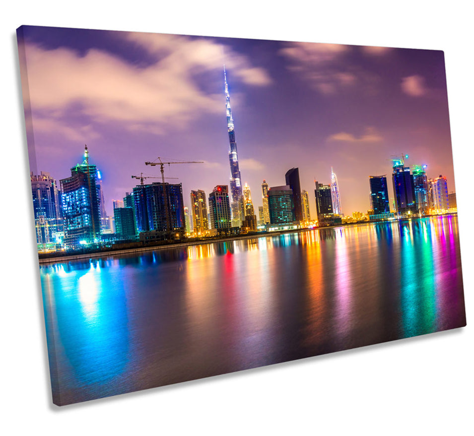 Dubai Skyline City Night