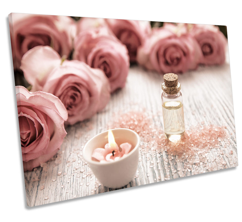Pink Rose Candle Floral
