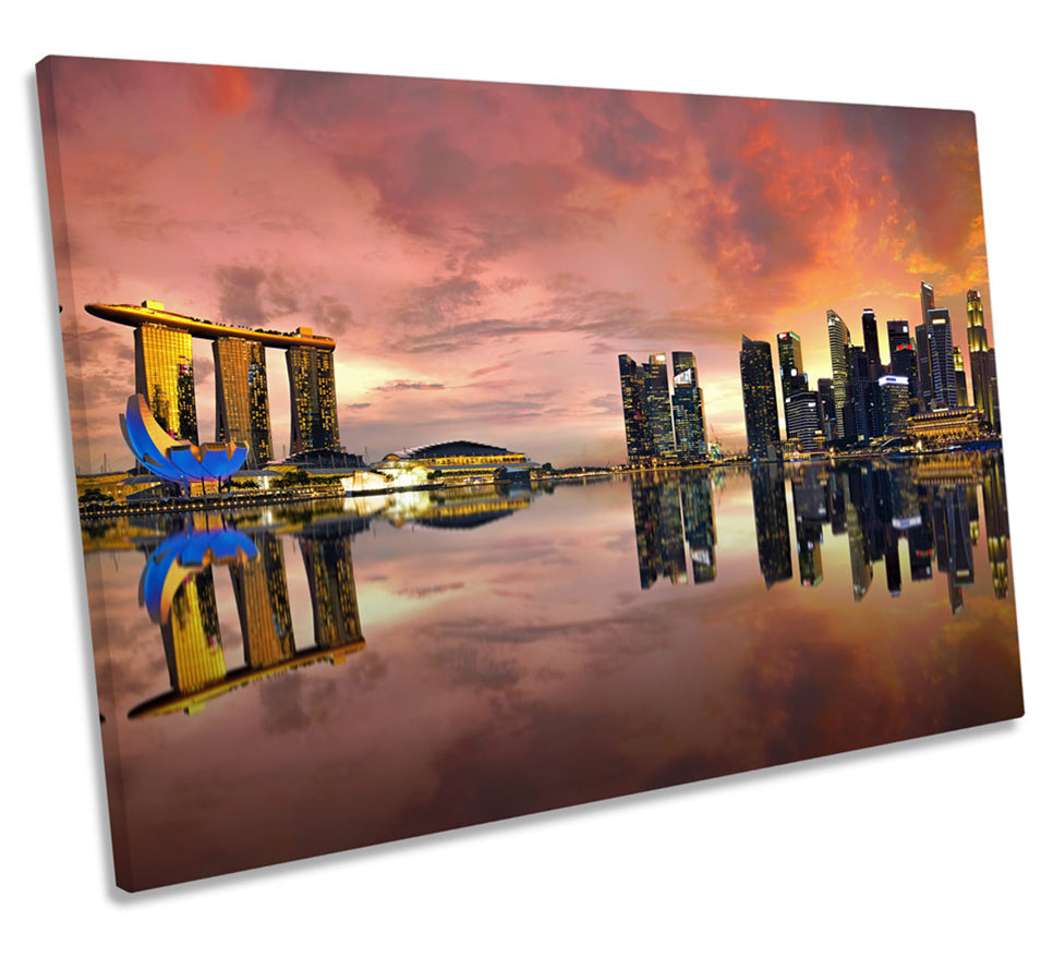 Singapore Skyline City Sunset