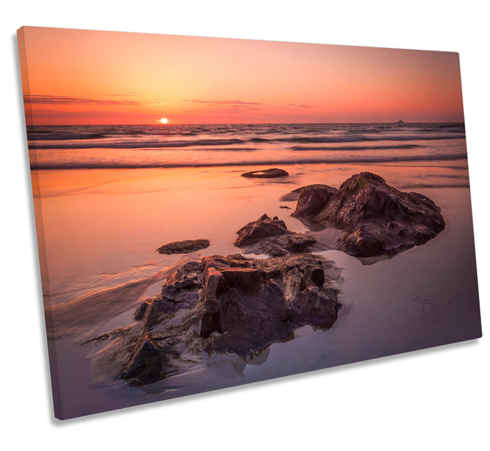 Cornish Beach Sunset