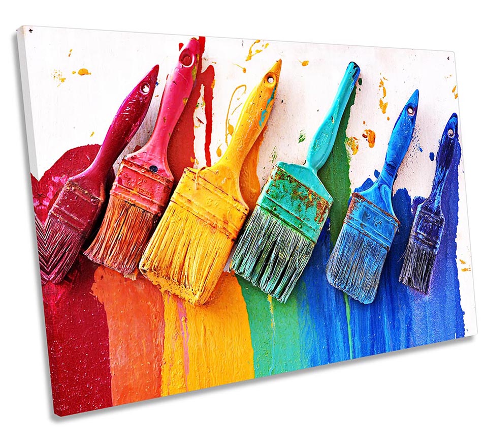 Paint Brushes Rainbow
