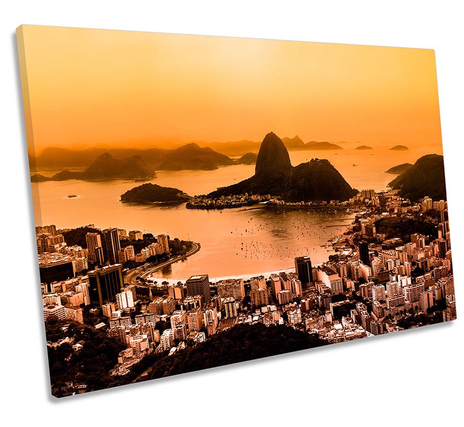 Rio De Janeiro Orange Sunset