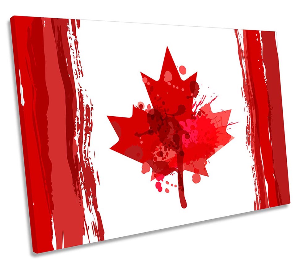 Canada Flag Red Grunge