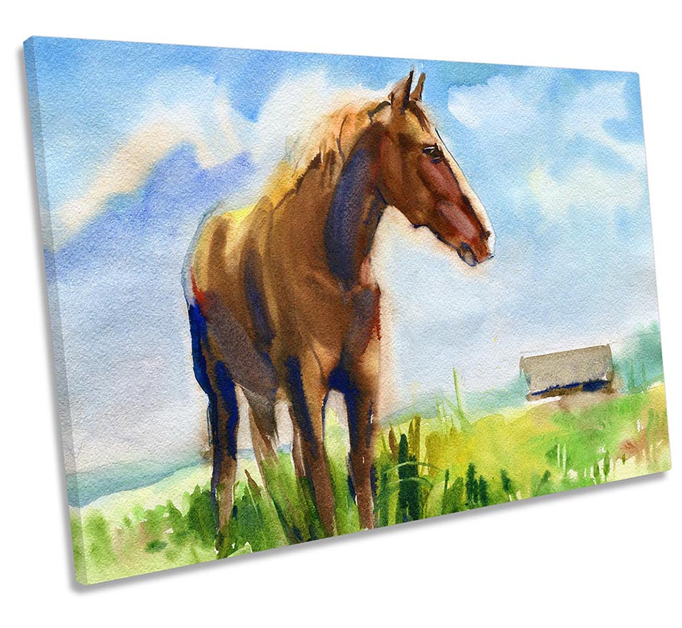 Horse Watercolours Repro