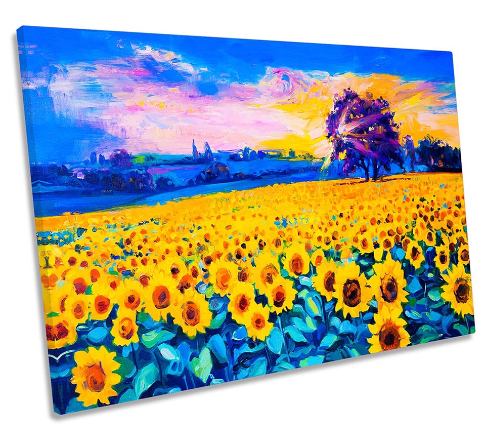Yellow Sunflower Field Floral
