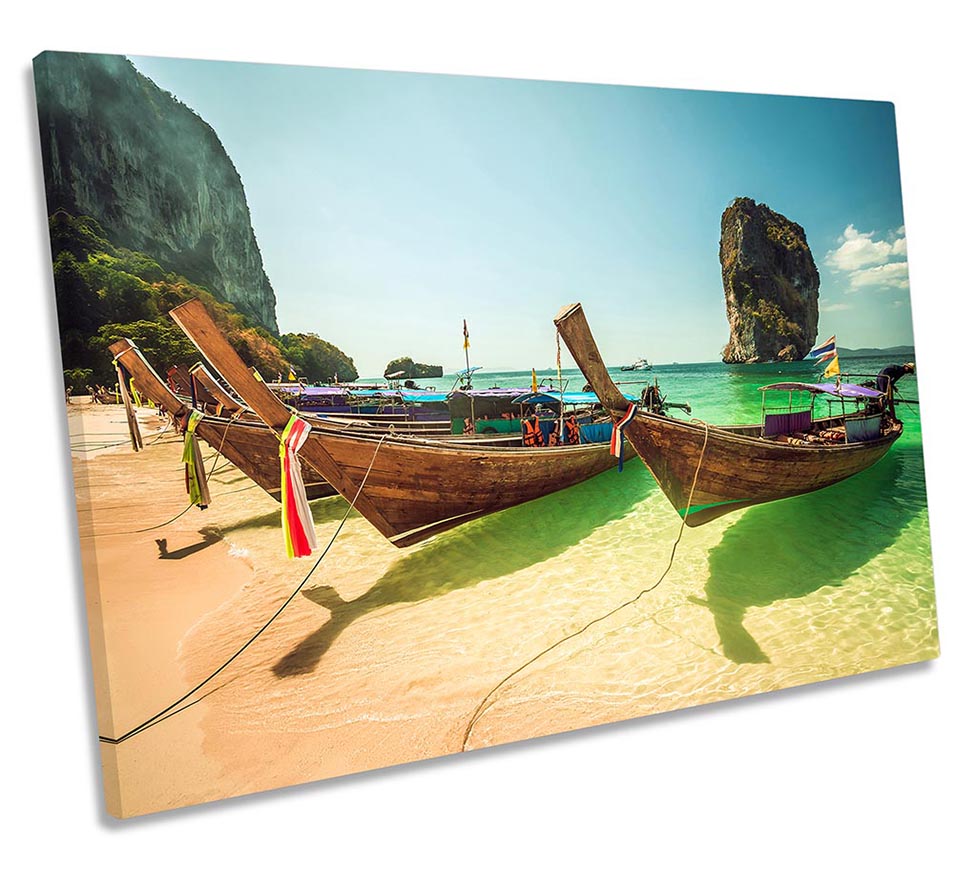 Thailand Beach Krabi Boats