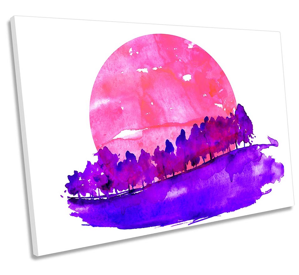 Purple Forest Pink Sunset
