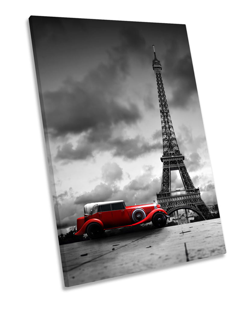 Paris Eiffel Tower Vintage Car
