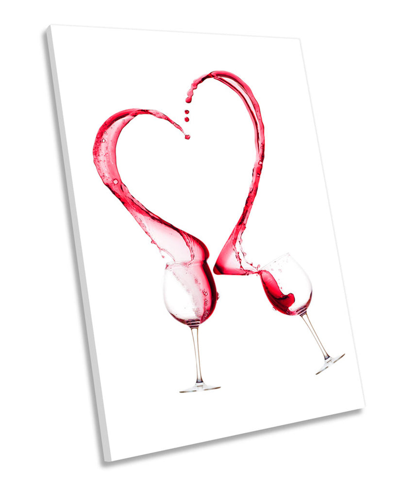 Wine Glass Red Heart Kitchen