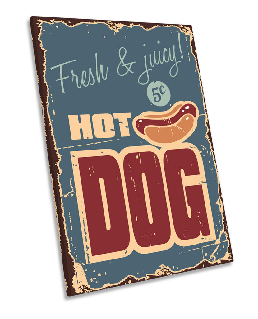 Fresh Hot Dogs Kitchen Retro