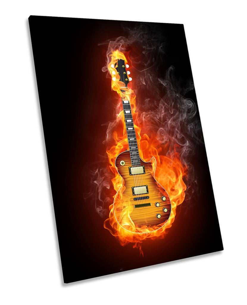 Flaming Guitar Orange Music