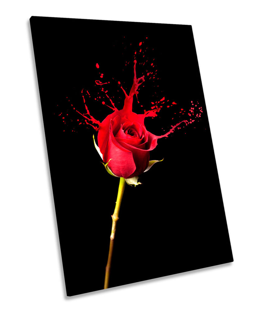 Red Rose Paint Splash Red