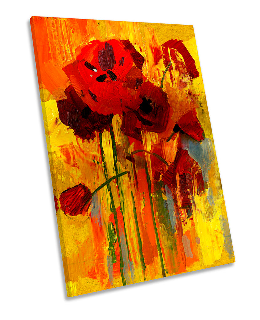 Red Poppy Grunge Flower
