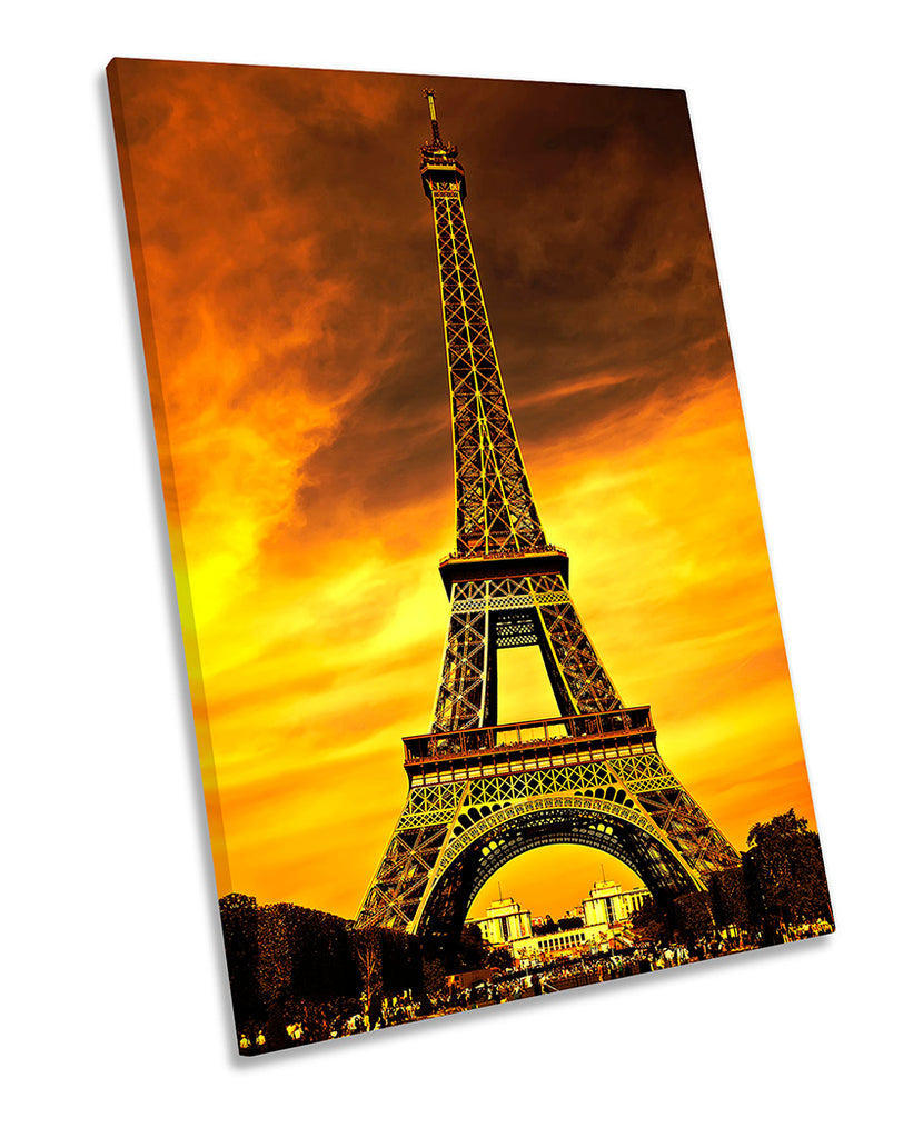Eiffel Tower Orange Sunset