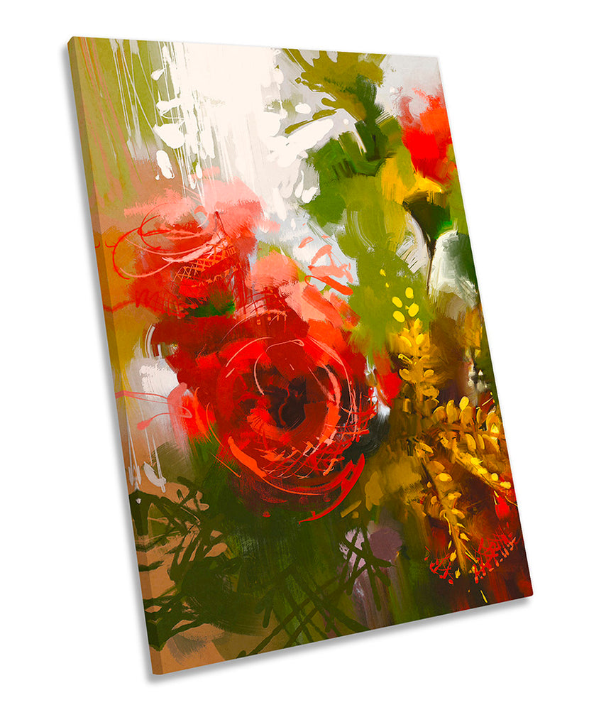 Red Rose Abstract Floral Flower