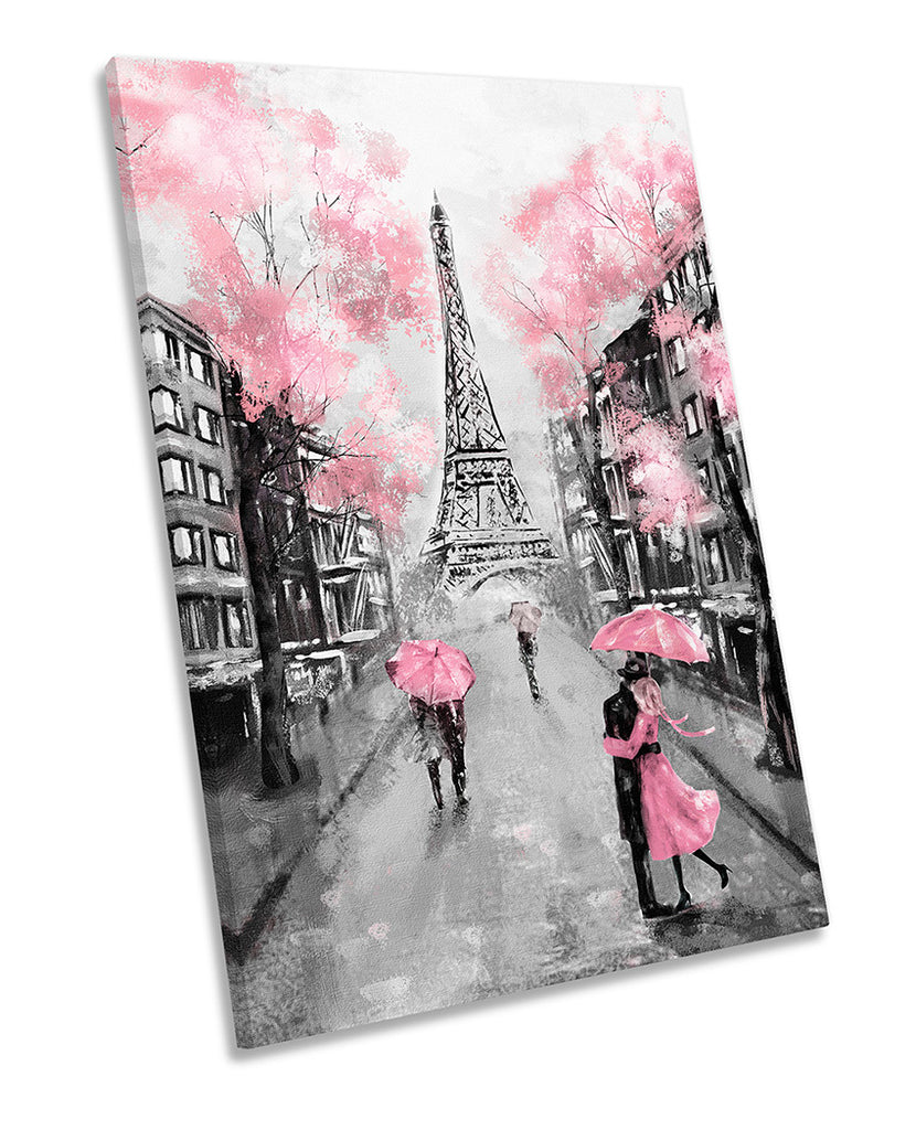 Floral Pink Eiffel Tower Paris