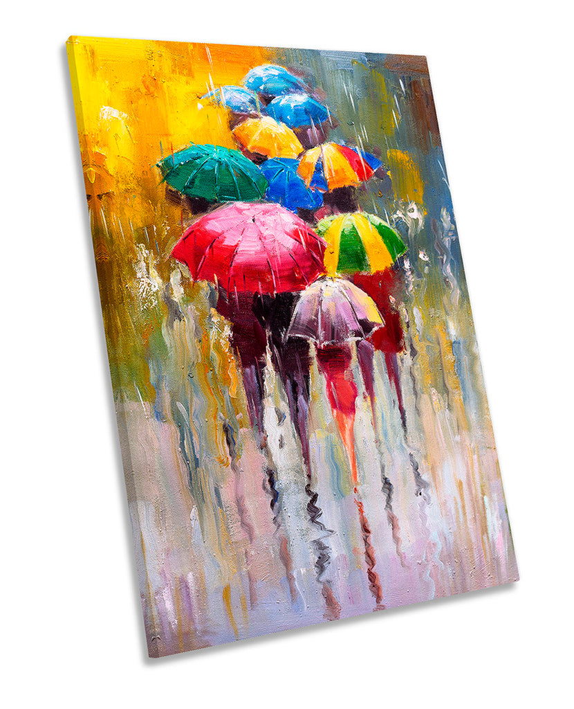 Watercolour Umbrellas Abstract