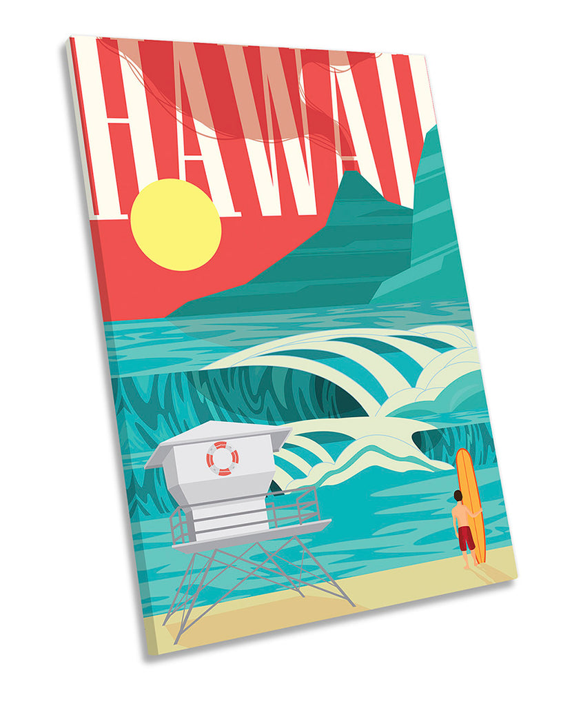 Hawai Art Deco Beach Travel Turquoise