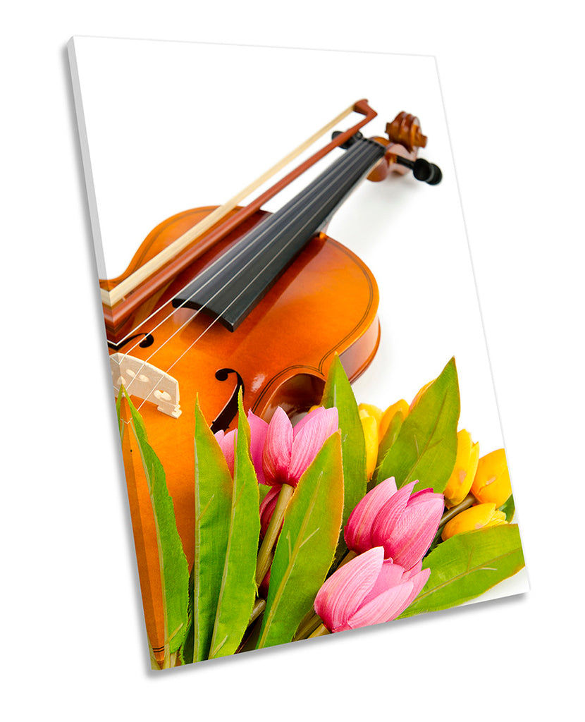 Violin Music Flowers Multi-Coloured