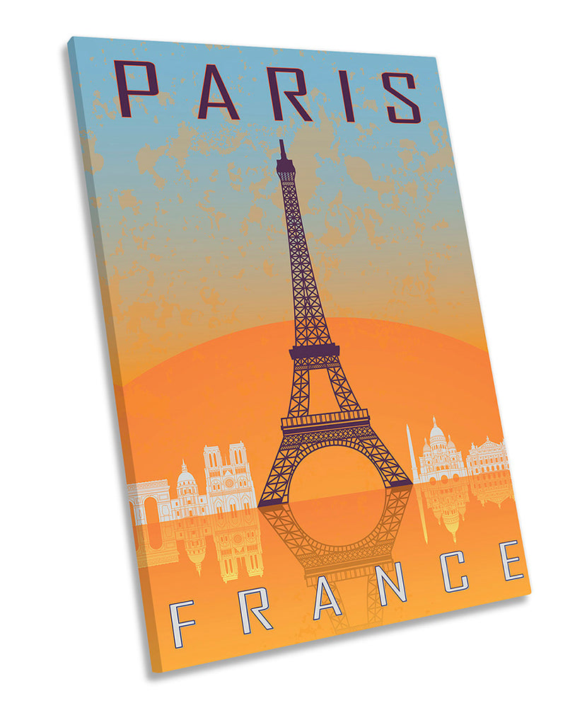 Paris Eiffel Tower Art Deco Orange