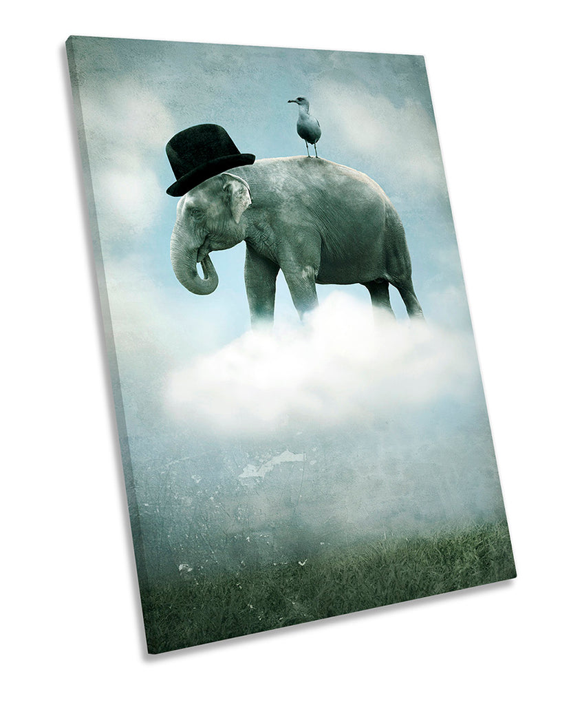 Elephant Top hat Surrealism Grey