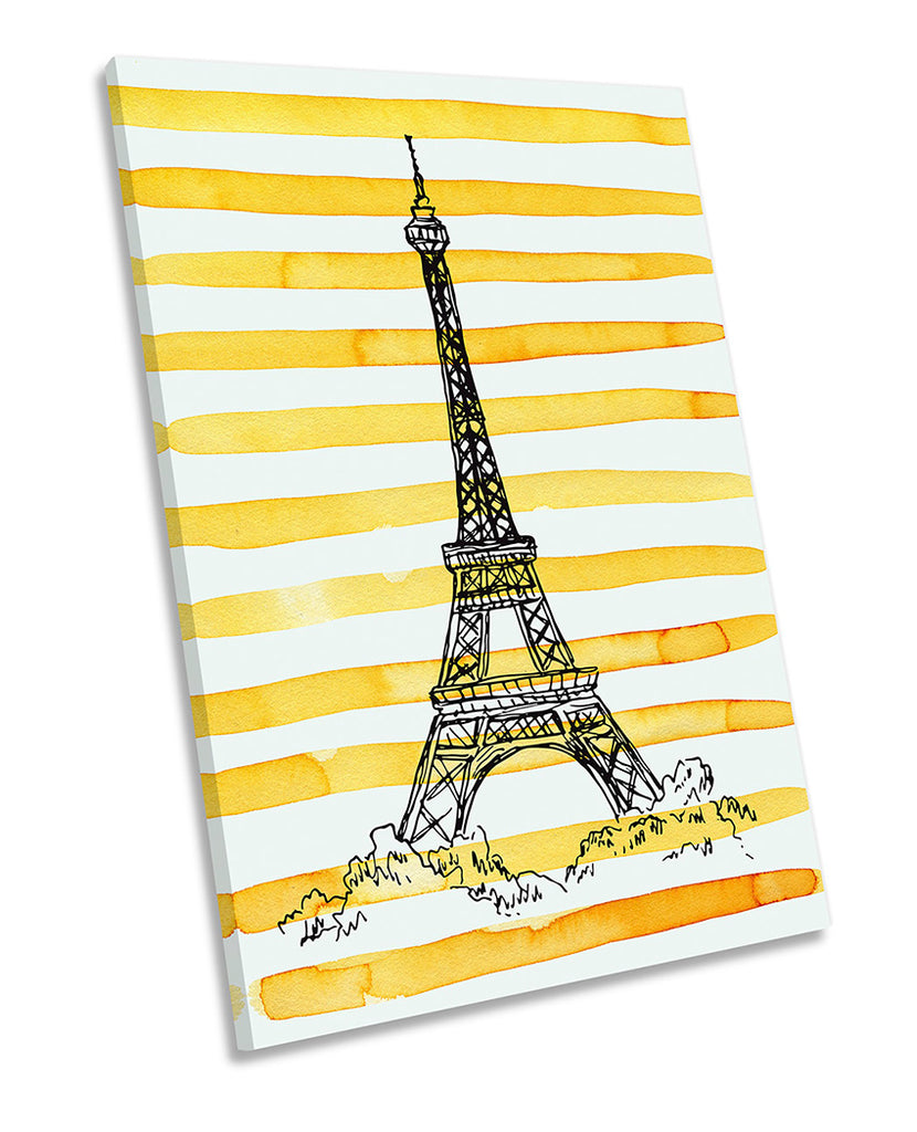 Eiffel Tower Stripes Orange