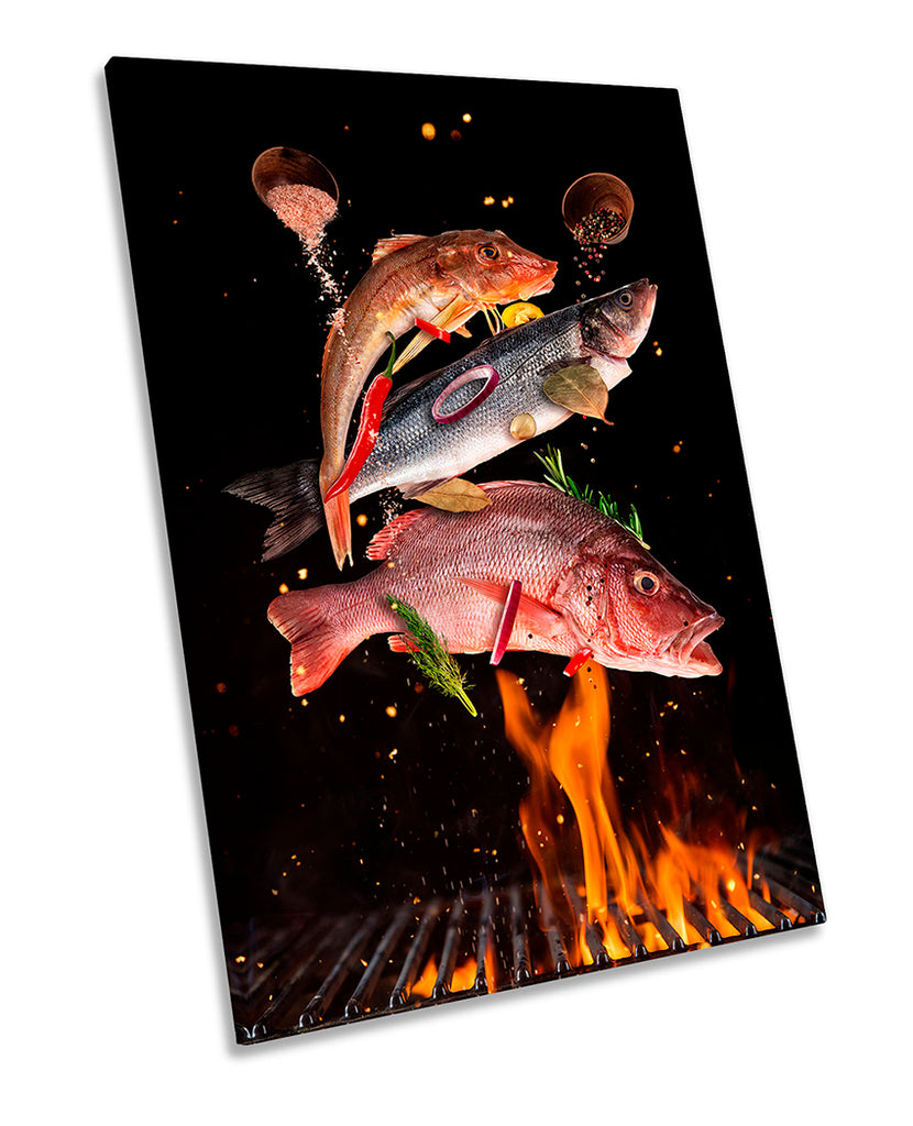 BBQ Fish Flame Grilled Multi-Coloured