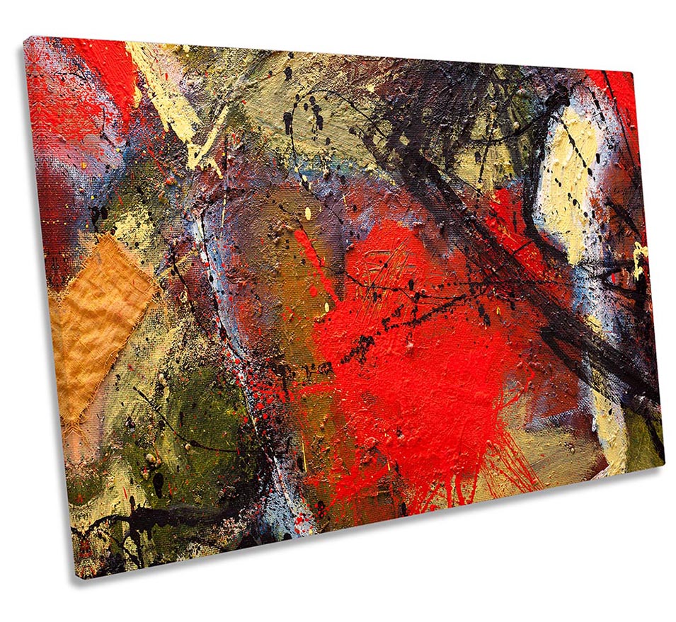 Grunge Abstract Paint Red